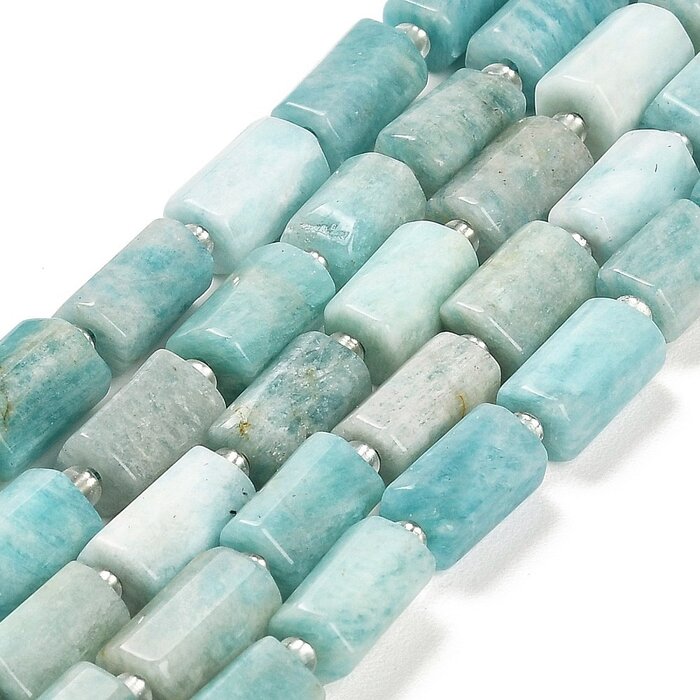 Natural Amazonite Gemstone Beads Cylinder 9~11x6~7.5x6~7.5mm, strand 27 pieces