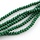 Faceted Glassbeads Dark Green 4x3mm, strand 120 pieces