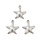 Stainless Steel Charm Starfish Silver color 15.5x14x3mm