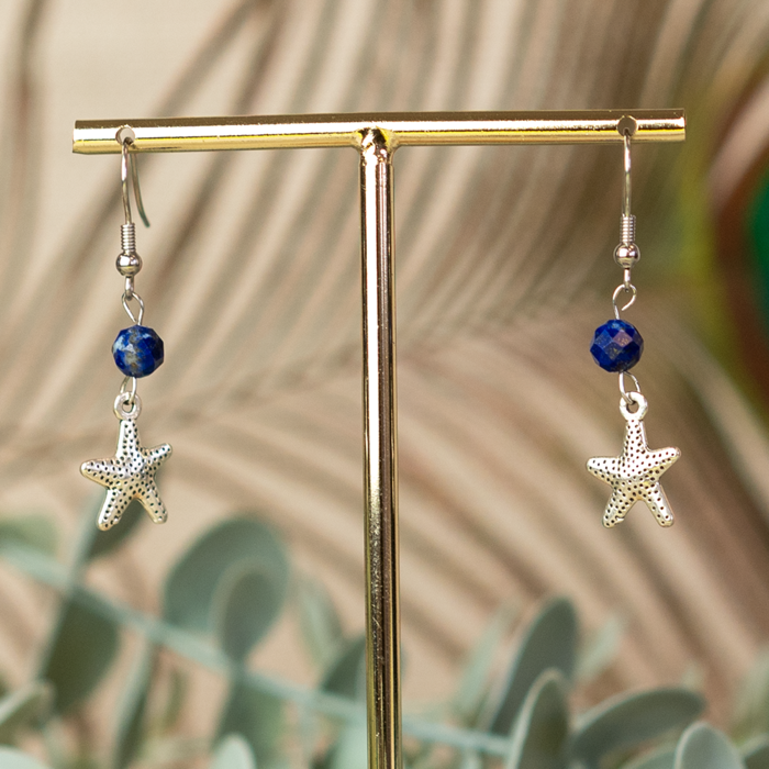 6 stuks Zeester Bedel Zilver 16x12mm - 5814