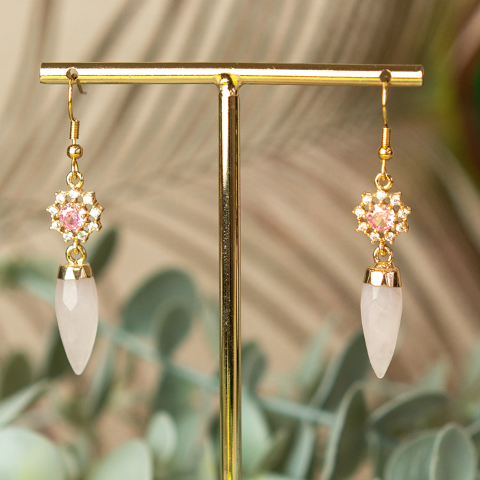 Luxe Crystal Glass Strass Tussenzetsel Gold Plated Roze 16x11mm