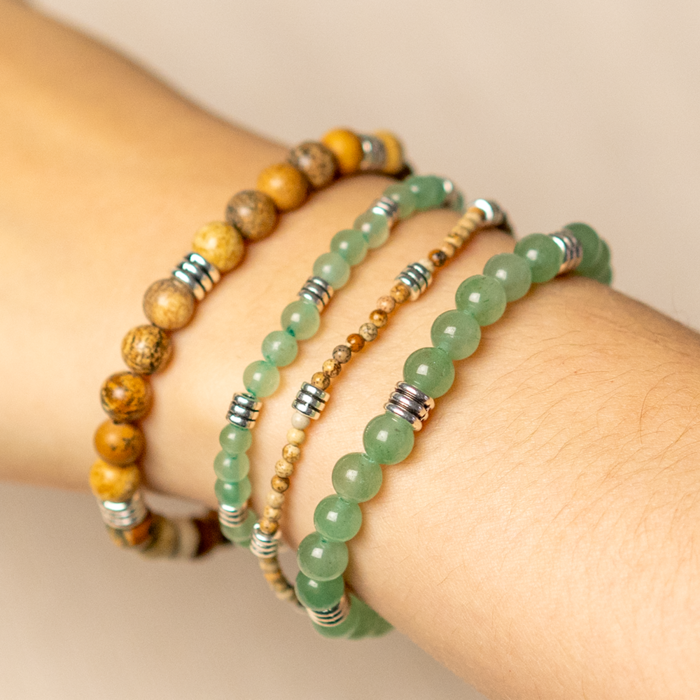 Natural Green Aventurine Gemstone Beads 6mm, strand 55 pieces