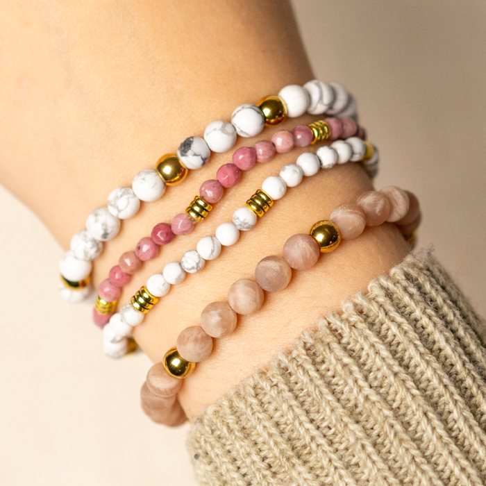 Natural Howlite Beads 4mm, strand 86 pieces