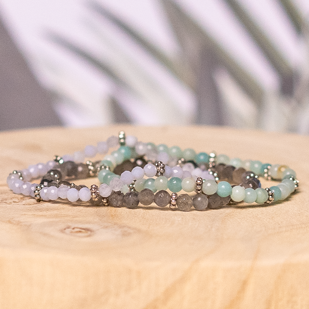Natural Blue Lace Agaat Edelsteen Facetkralen 3.5~4mm, streng 100 stuks