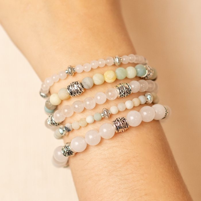 Natural Frosted Amazonite Beads 4mm, strand 86 pieces