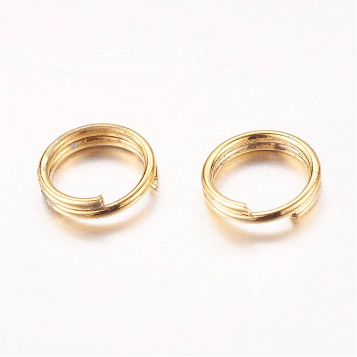 50 pcs 5mm split ring Gold Plated