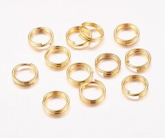 50 stuks Splitring Gold Plated 5mm