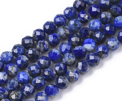 Lapis Lazuli Natural Gemstone Beads Faceted round 4mm, strand 75 pieces