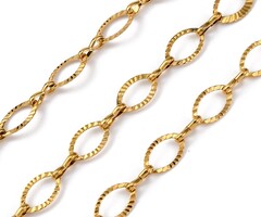Stainless Steel Chain Oval Links 11.5x6.5x0.2mm, 1 meter