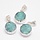Natural Druzy Agaat Edelsteen Bedel Mint 18~20x14x5~10mm