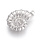 Stainless Steel Bedel Ammoniet Zilver 21x15x4~4.1mm