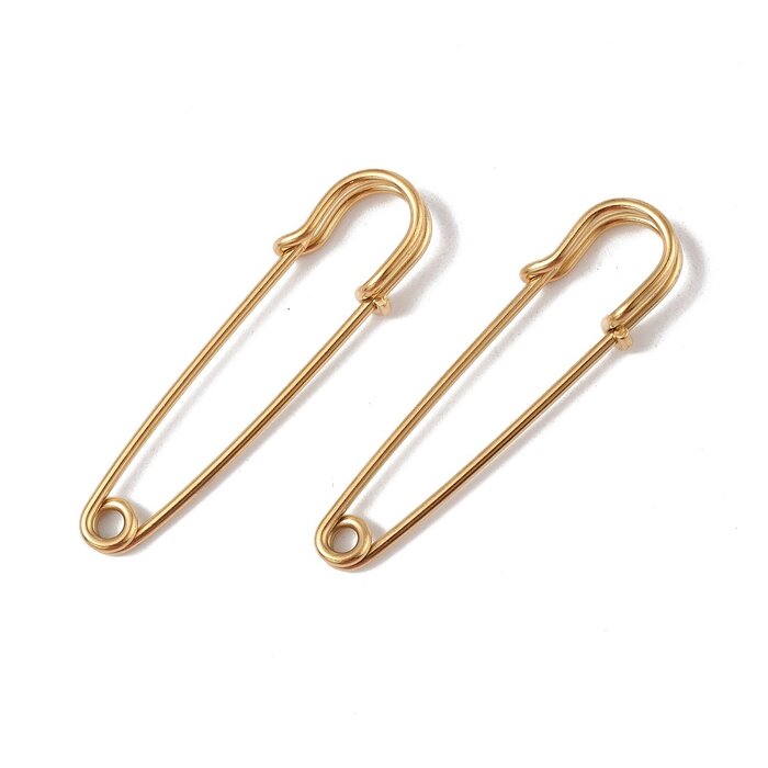 Stainless Steel Brooch Safety Pin 50.5x14x5.5mm