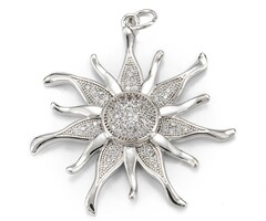 Luxe Bedel met Zirkonia Zon 35x33x5mm