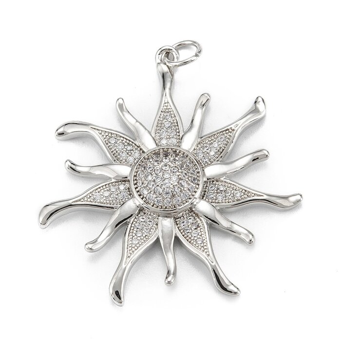 Charm with Zirconia Sun 35x33x5mm