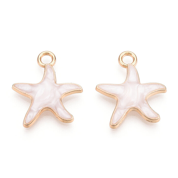 Charm Starfish White Gold Plated 20x18x3mm