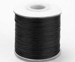 5 meter Waxkoord 0.5mm Zwart