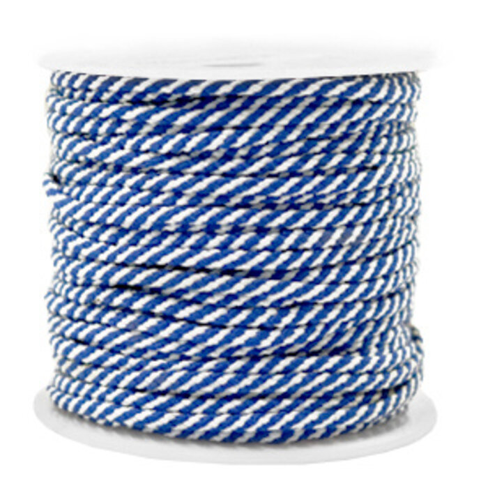 Trendy Maritime Cord Blue White 2mm, 1 meter