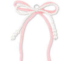 Statement Hanger Strik Roze Wit 14x8.5cm