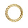 Sleutelhanger Ring Gedraaid Gold Plated 27x4mm
