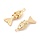 Fish with Zirconia charm Gold Plated 22x9x5mm
