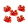 Crab Glass Lampwork bead 17~18.5x23~24.5x7~8.5mm
