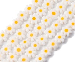 Flower / Daisy Glass bead 5.5~8x2.5mm