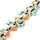 Vis Porselein kraal Turquoise Oranje Zwart 17~18x21~22x7~7.5mm