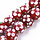 Bloem Lampwork glas kraal Rood 11~12x11~12x10mm