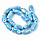 Fish Porcelain Ceramic bead Light Blue 19x10x8mm