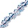 Vis Porselein kraal Blauw Roze 17~18x21~22x7~7.5mm