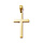 Stainless Steel Charm Cross gold 39~42x22~23x1.5mm