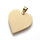 Stainless steel charm heart gold 25x23.5x1.4mm
