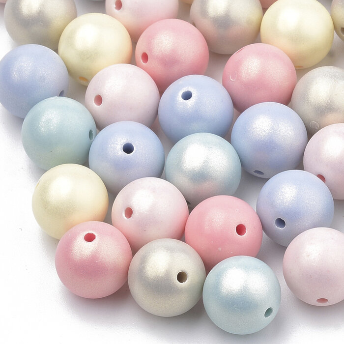 Acrylic Beads Color Mix 8mm, 100 pieces