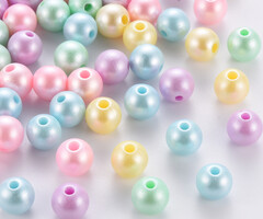 Acrylic Beads Color Mix 8x7mm, 100 pieces