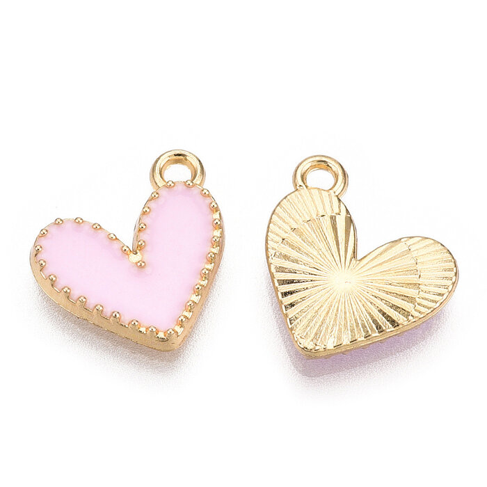 Bedel Hart Licht Roze Gold Plated Nikkelvrij 14x13.5x2mm