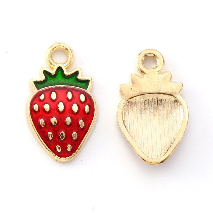 Strawberry Charm Red 16.8x10x1.5mm