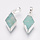 Natural Amazonite Gemstone Charm Rhombus 18x9x4~4.5mm