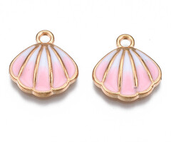 Bedel Schelp Licht Roze Nikkelvrij 17x16x3.5mm