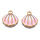 Charm Shell Light Pink Nickel Free 17x16x3.5mm