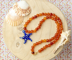Beaded necklace with Starfish charm