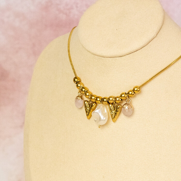 Necklace with Charms and Spacerbeads Inspi676