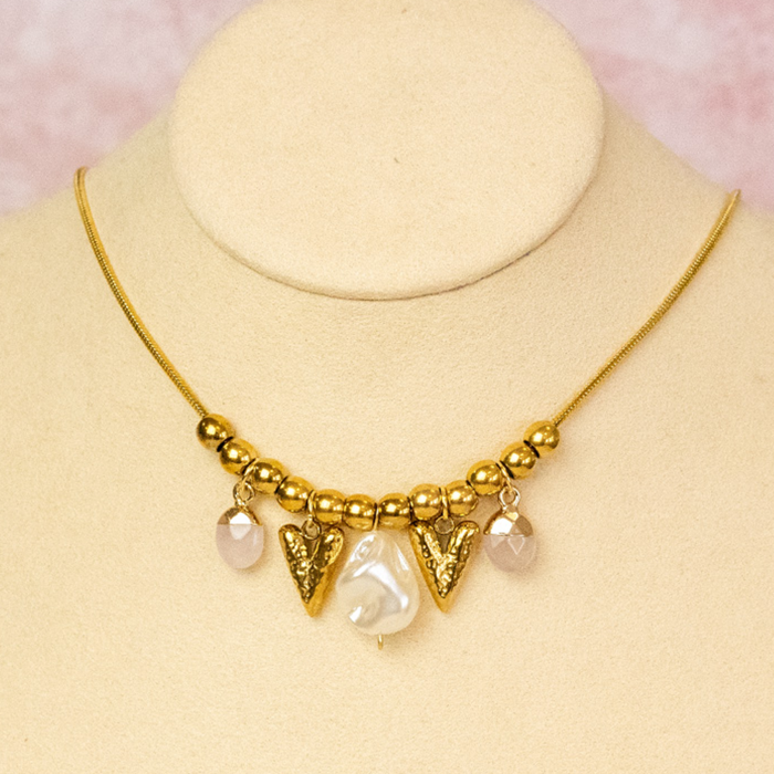 Necklace with Charms and Spacerbeads Inspi676