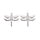 Stainless Steel Dragonfly Charm Silver 29.5x30x2mm