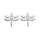 Stainless Steel Libelle Bedel Zilver 29.5x30x2mm