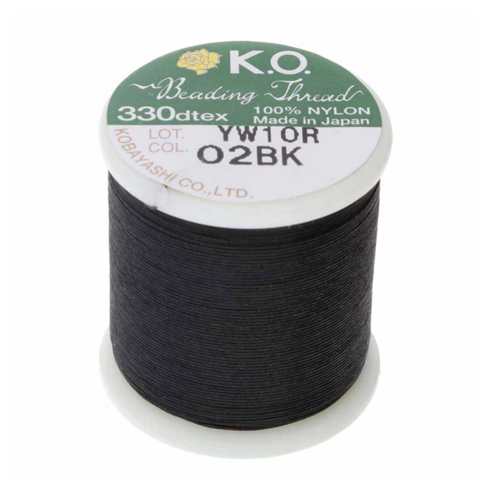 KO Beading Draad Zwart 0.2mm, 50 meter
