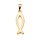 Stainless Steel Fish Charm Gold 36.5x12mm