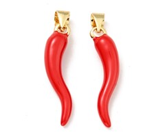 Cornicello Hoorn Bedel Rood 26.5x6.5x5.5mm