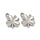 Stainless steel klavertje vier bedel 9x9.5x1.5mm