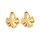 Stainless steel klavertje vier bedel gold plated 9x9.5x1.5mm