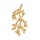 Stainless steel koraal bedel gold plated 47x22x2mm